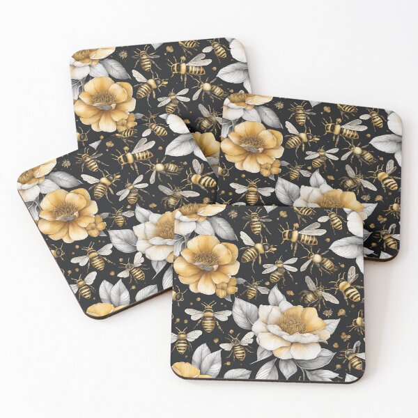 Item preview, Bees and Flowers Pattern designed and sold by Art Intelligence.