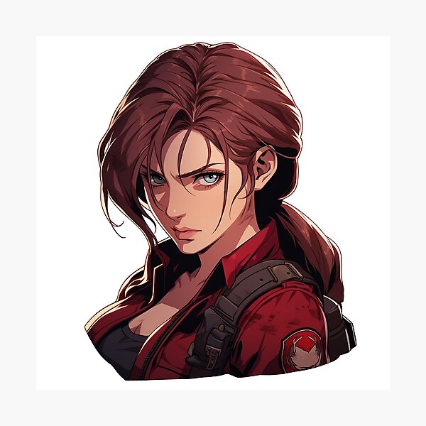  Chaqueta roja de Claire Redfield para mujer, hecha en