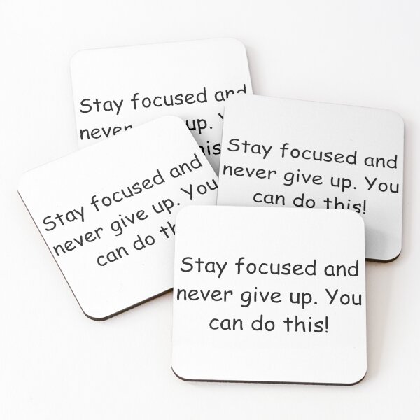 Item preview, Stay focused and never give up. You can do this! designed and sold by StickerguyYYY.