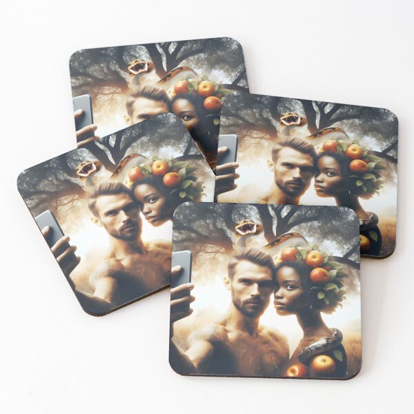 Item preview, Adam and Eve take a selfie in Paradise ! designed and sold by Cruelife.