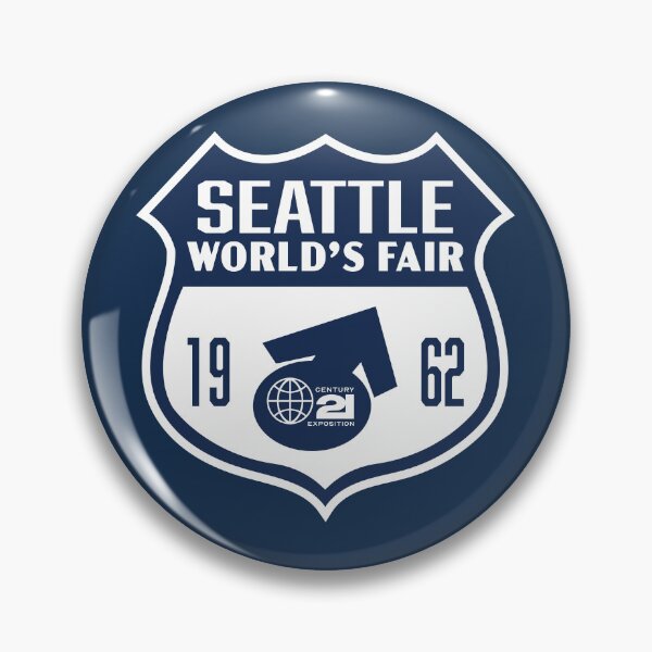 Item preview, 1962 Seattle World's Fair Retro Shield (Blue) designed and sold by deadmansupplyco.