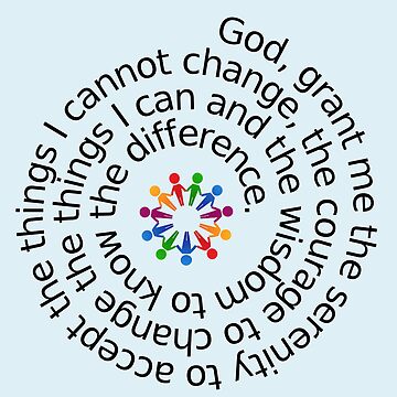 Artwork thumbnail, AA Serenity Prayer Spiral by Sugar-Magnolia