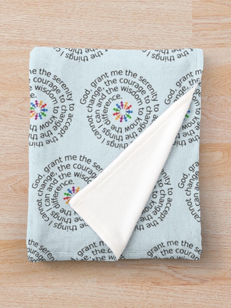 Thumbnail 3 of 6, Throw Blanket, AA Serenity Prayer Spiral designed and sold by Sugar-Magnolia.