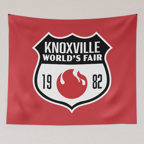 Item preview, 1982 Knoxville World's Fair Retro Shield (Black) designed and sold by deadmansupplyco.