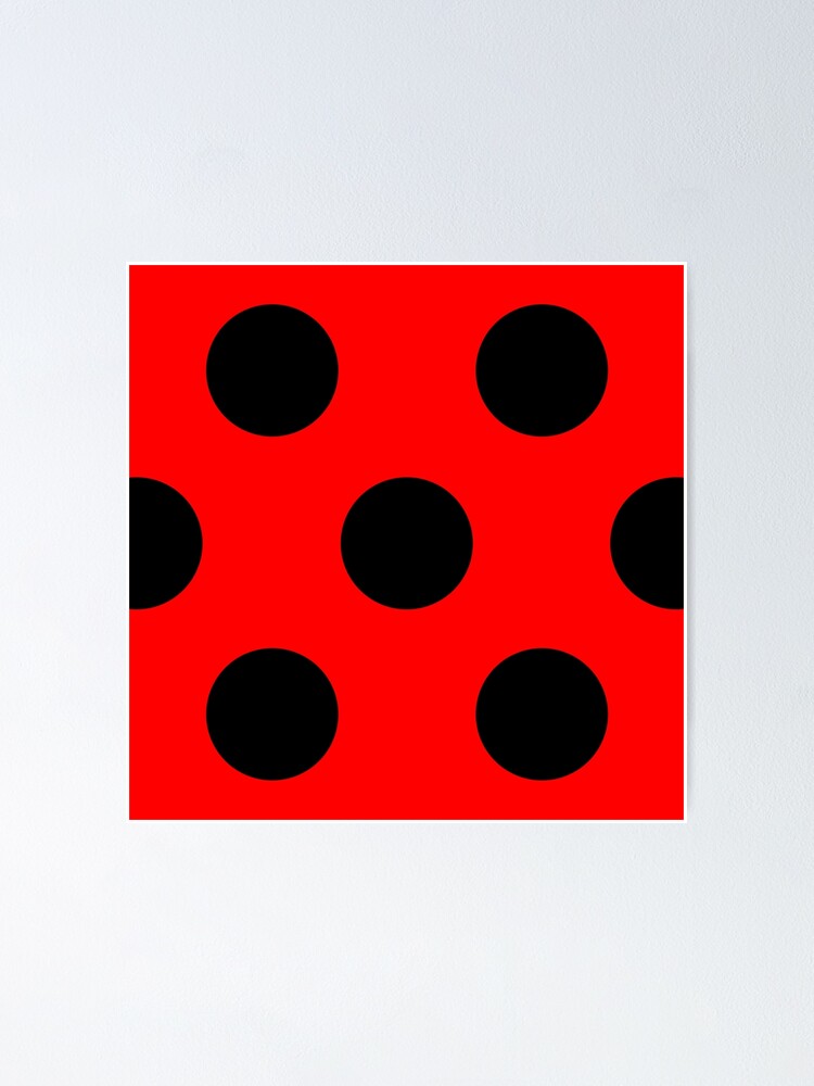 Thumbnail 2 of 3, Poster, Ladybug polka dot pattern designed and sold by studinano.