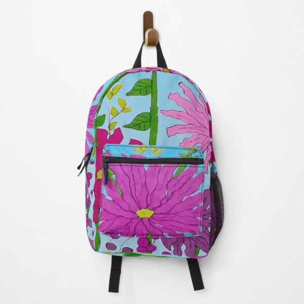 Item preview, Vivid Pink Flower Drawing on Blue designed and sold by DanielleGensler.