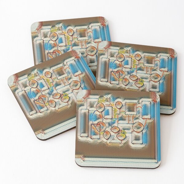 Item preview, Brown Blue Abstract Geometric Shapes designed and sold by DianeBP.