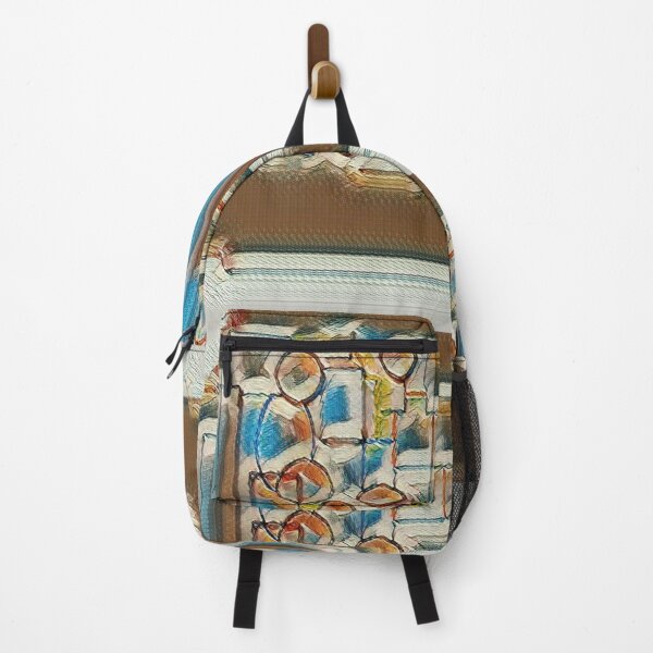 Item preview, Brown Blue Abstract Geometric Shapes designed and sold by DianeBP.
