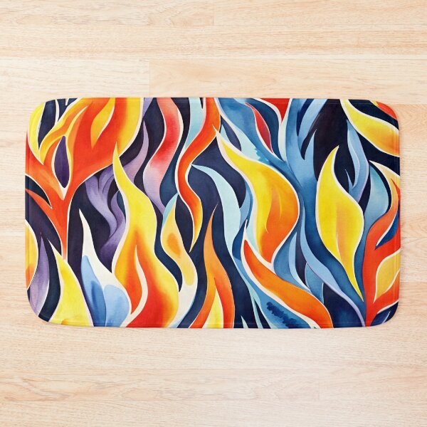 Item preview, Watercolor Dancing Flames Pattern designed and sold by dreamscrape.
