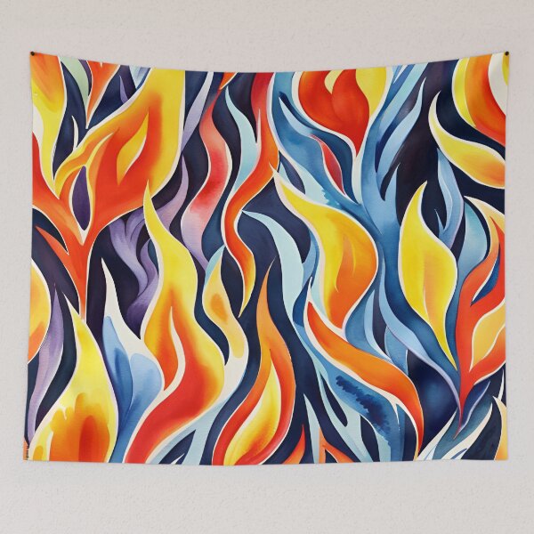 Item preview, Watercolor Dancing Flames Pattern designed and sold by dreamscrape.