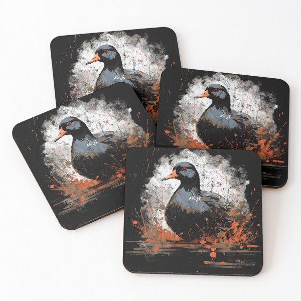 Item preview, A Common Moorhen - Vintage Distressed Street Art Birds designed and sold by GVRDesign.