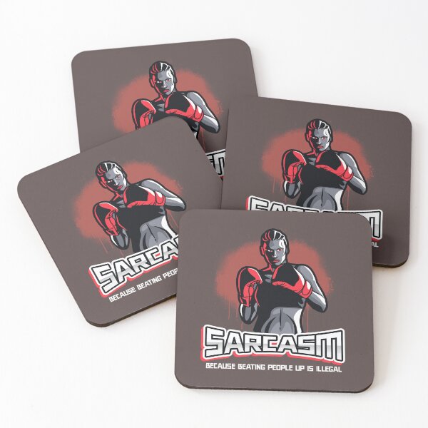 Item preview, Funny Sarcasm: Because beating people up is illegal. designed and sold by Print-Forge.