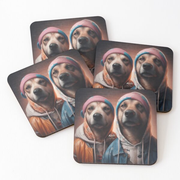 Item preview, Dog Brothers In Hoodies    designed and sold by LisaTumi.art.