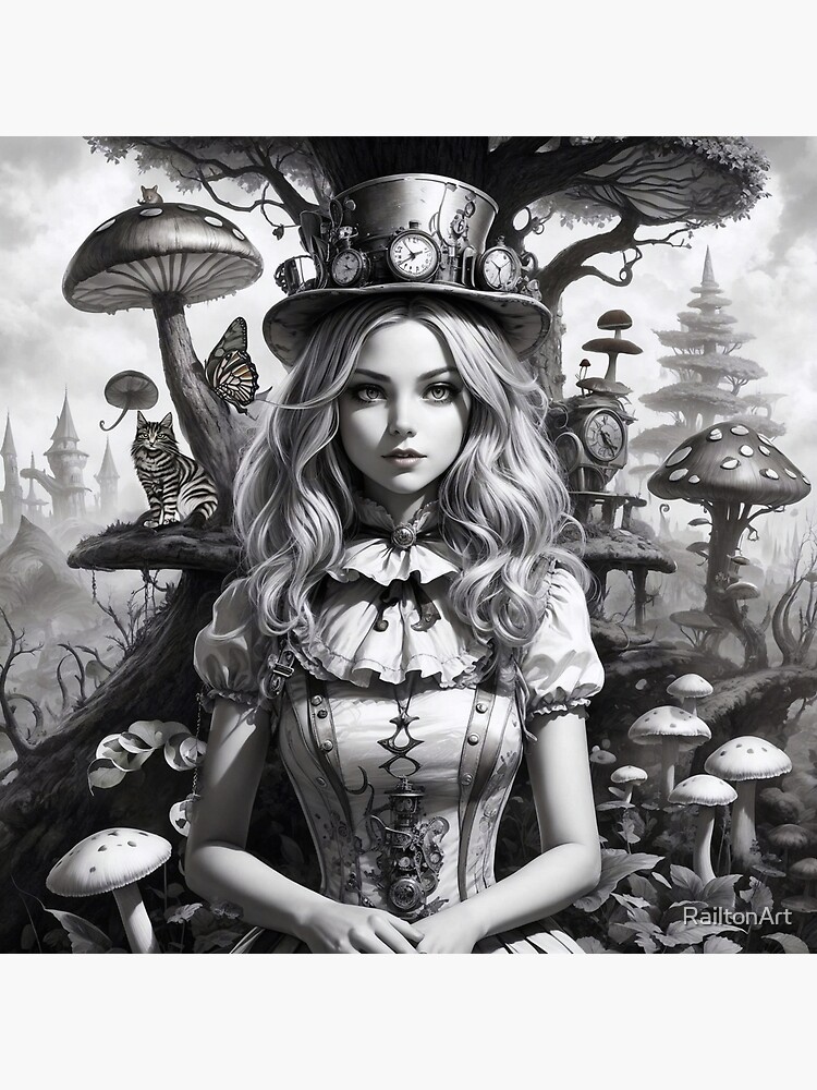 Steampunk Alice Art Board Print for Sale by RailtonArt