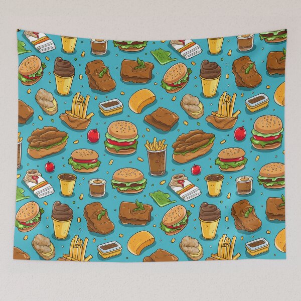 Item preview, Junk food seamless designed and sold by Ttthunder123.