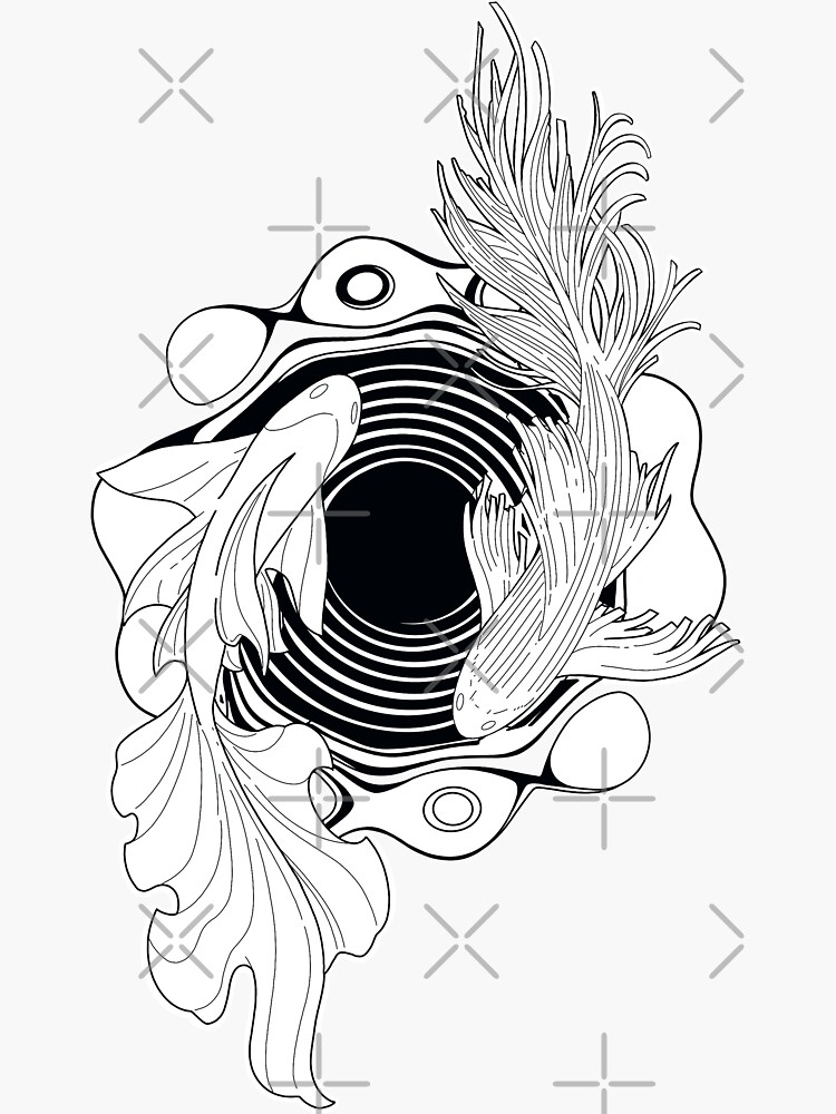 "Gojo and Geto betta fish " Sticker for Sale by AmelieLacroix | Redbubble