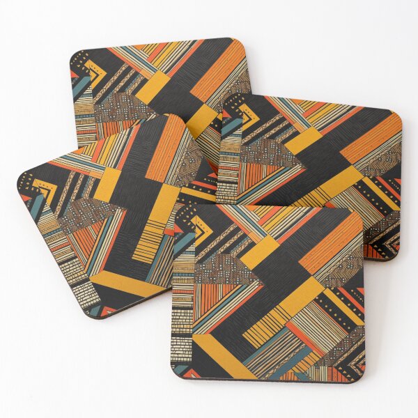Item preview, Yellow, Orange and Blue Geometric Pattern designed and sold by GoeCentric.
