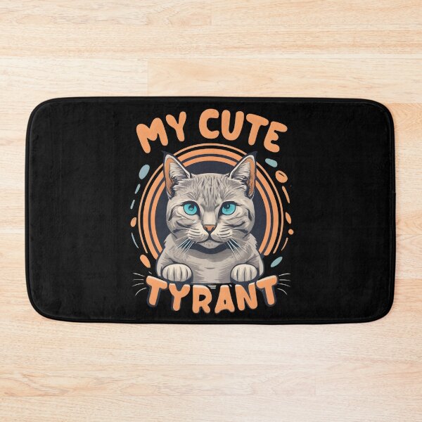 Item preview, A Cat with Blue Eyes in a Circle with the Words "My Cute Tyrant" designed and sold by nicestr.