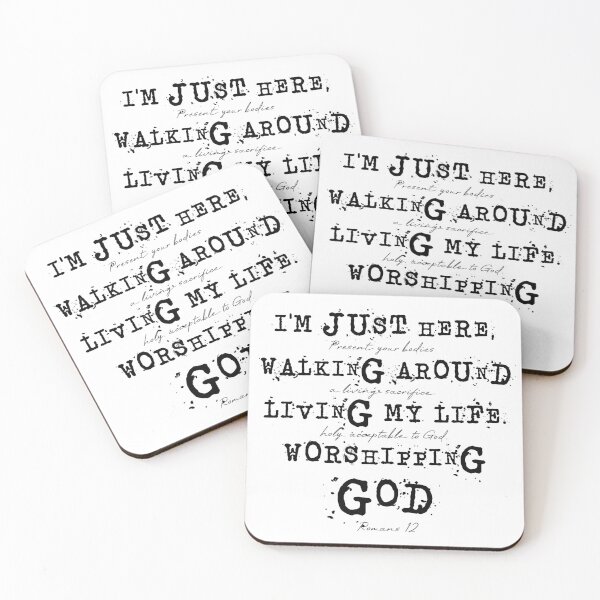 Item preview, Romans 12 living sacrifice Bible verse typography  designed and sold by JJJJdoodles.