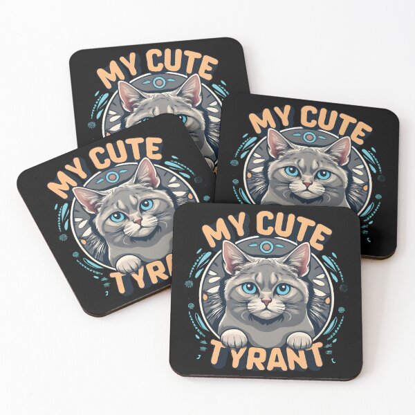 Item preview, My Cute Tyrant: A Digital Art of a Cat Sitting in a Circle with the Words "My Cute Tyrant" designed and sold by nicestr.