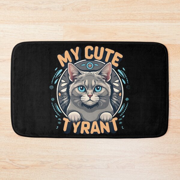 Item preview, My Cute Tyrant: A Digital Art of a Cat Sitting in a Circle with the Words "My Cute Tyrant" designed and sold by nicestr.