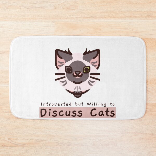 Item preview, Funny Introverted but willing to discuss cats. designed and sold by Print-Forge.