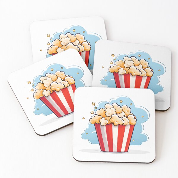Item preview, Cartoon Style Popcorn Sticker Art Prints and More designed and sold by Kevin Lou.