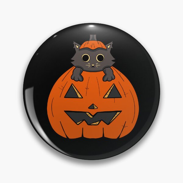 Item preview, Pumpkin Jack-O-Lantern Cute Halloween Cat designed and sold by ArtsySquidy.
