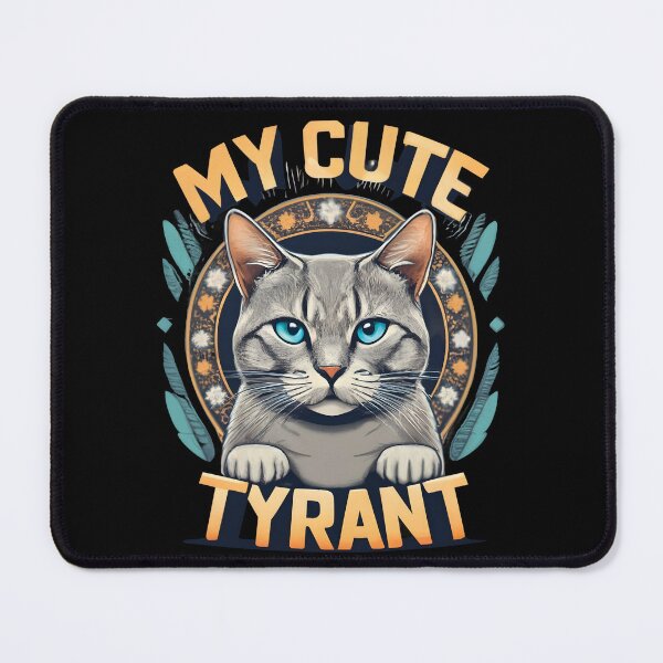 Item preview, My Cute Tyrant: A Fluffy Gray Cat with Blue Eyes designed and sold by nicestr.