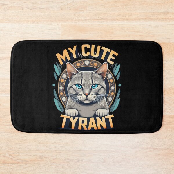 Item preview, My Cute Tyrant: A Fluffy Gray Cat with Blue Eyes designed and sold by nicestr.