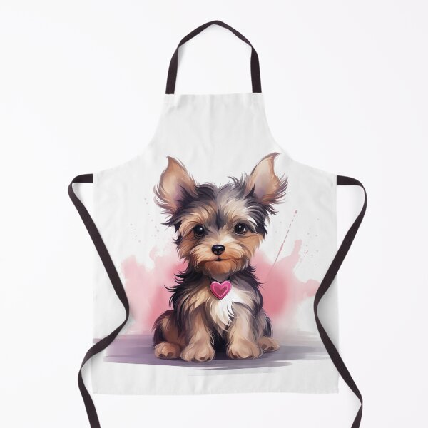 Item preview, Cute Yorkshire puppy with valentine heart designed and sold by UmagineArts.