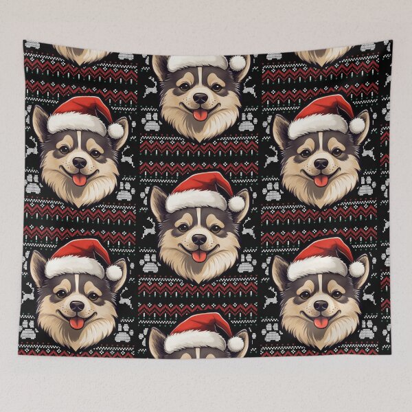 Item preview, Norwegian Buhund Ugly Sweater Christmas designed and sold by rafaeltto.