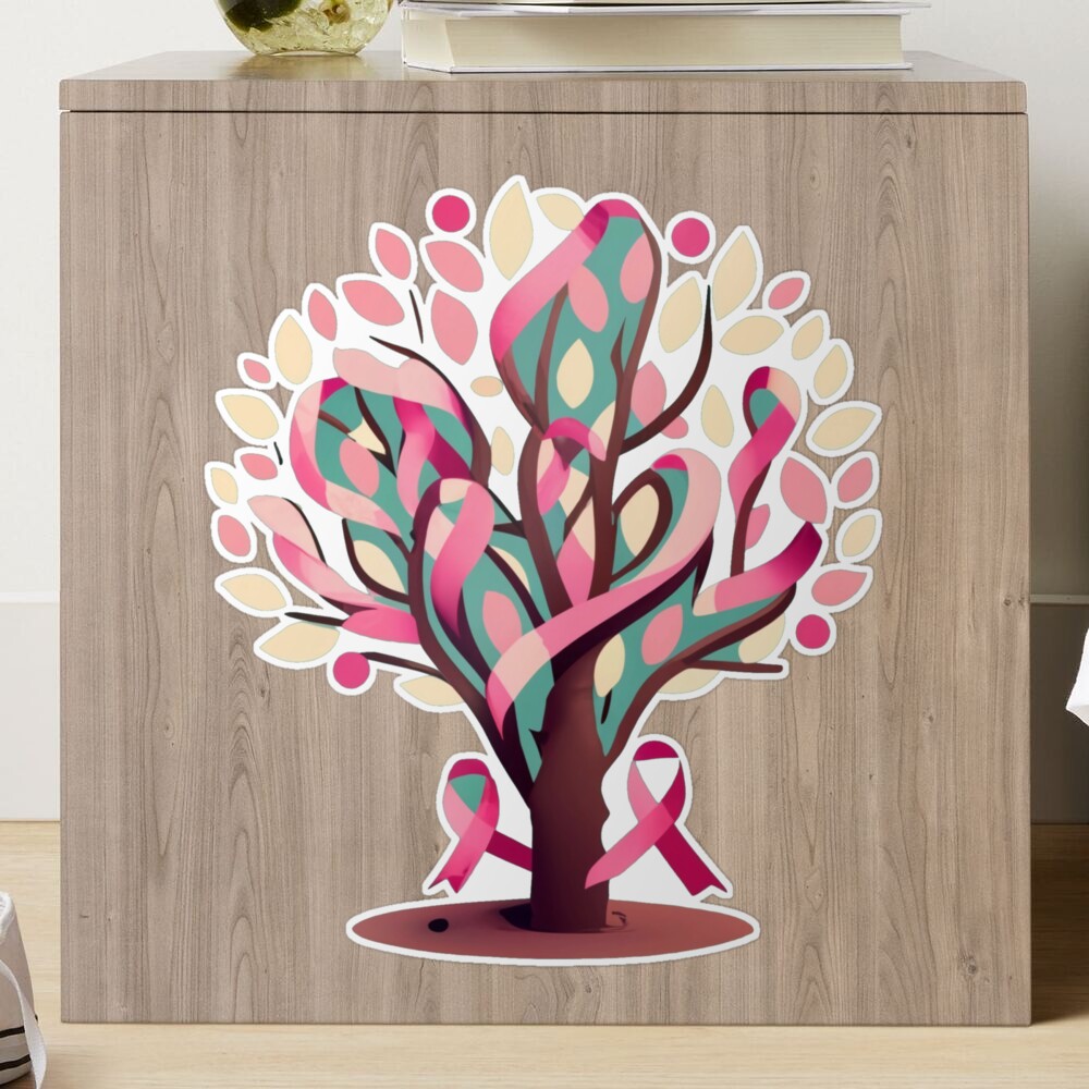 WANDIC Lot De 6 Broches En Bois Rose Octobre Avec Ruban Rose Pour