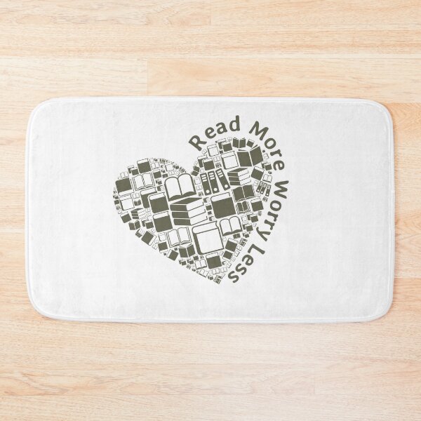 Item preview, Read More Worry Less - Books In Heart Shape designed and sold by Wiss2Arts.
