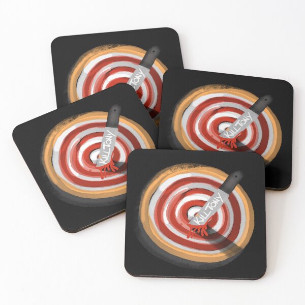 Item preview, Kill Tony Red & Yellow Bullseye With Knife in Watercolor designed and sold by Kill Tony Fan Designs.