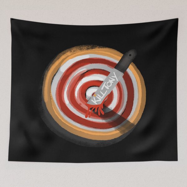 Item preview, Kill Tony Red & Yellow Bullseye With Knife in Watercolor designed and sold by Kill Tony Fan Designs.