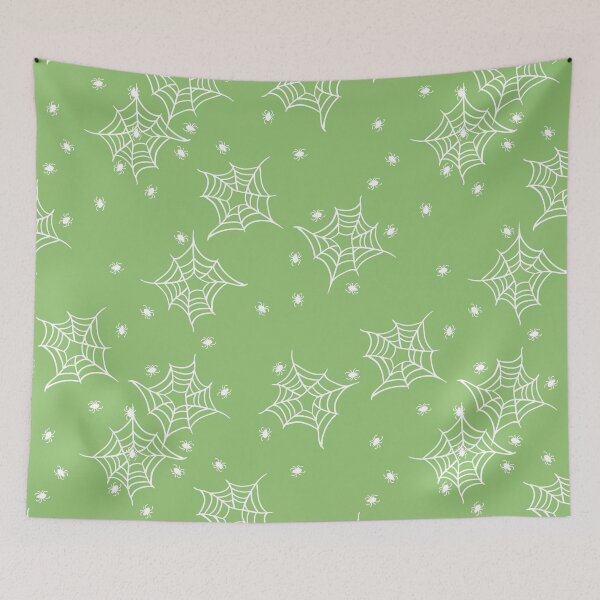Item preview, pastel halloween spiderweb cobweb green  designed and sold by Gossip Rag.