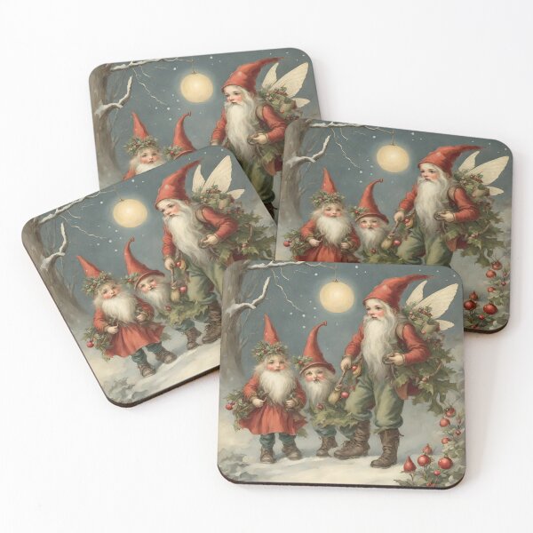 Item preview, Vintage Fairy Tale Gnome Family in the Forest   designed and sold by silviaol.