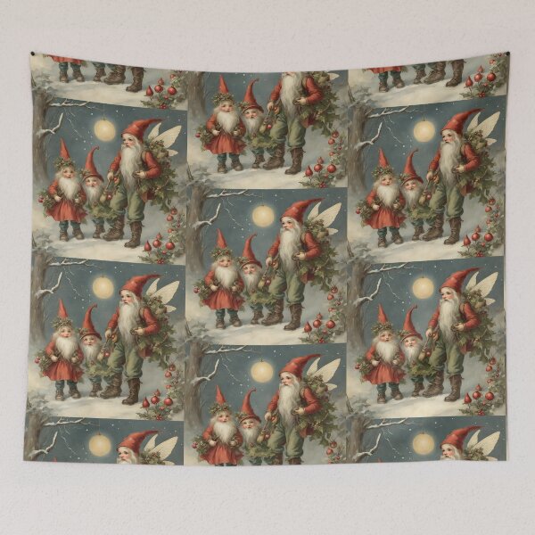 Item preview, Vintage Fairy Tale Gnome Family in the Forest   designed and sold by silviaol.