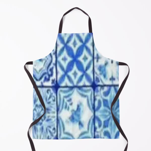 Item preview, SIX BLUE-WHITE ANTQUE PATTERN TILE ART designed and sold by sharlesart.