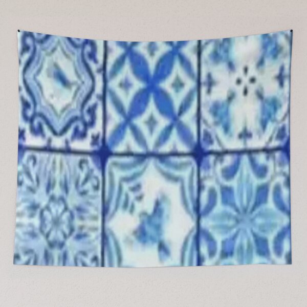 Item preview, SIX BLUE-WHITE  ANTQUE PATTERN TILE ART designed and sold by sharlesart.