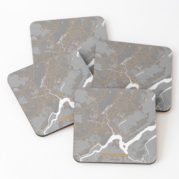 Item preview, Bandar Seri Begawan City Map of Brunei - Bauhaus designed and sold by deMAP.