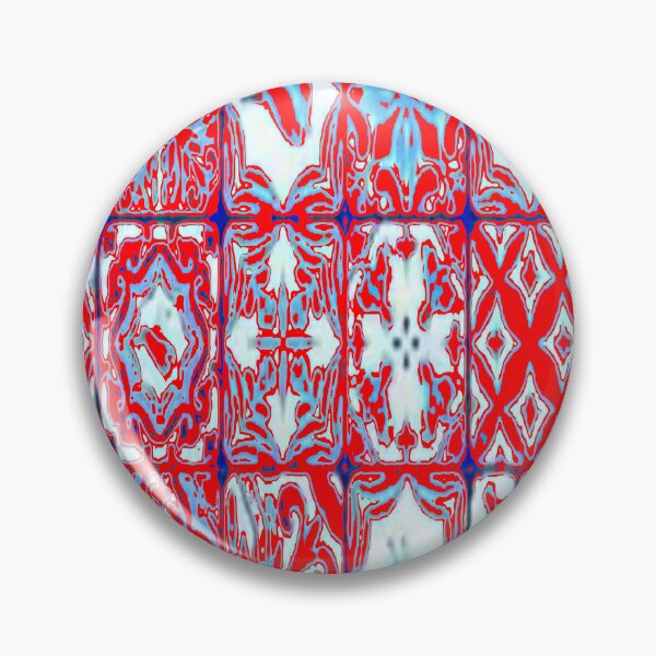 Item preview, RED BLUE VINTAGE PATTERN ABSTRACT ART designed and sold by sharlesart.