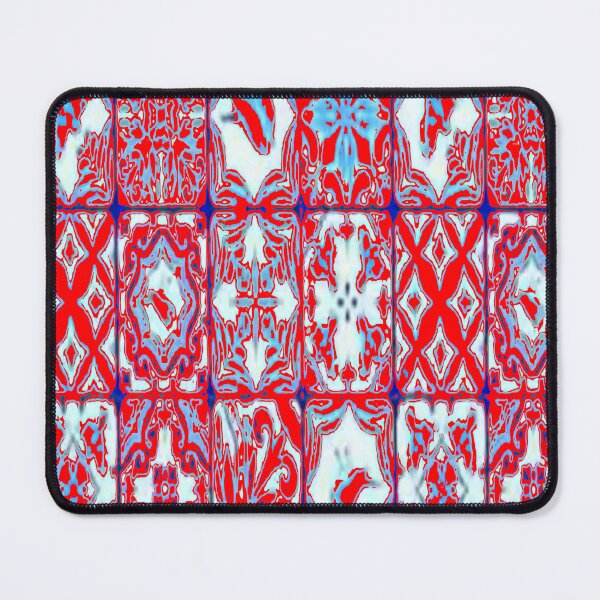 Item preview, RED BLUE VINTAGE PATTERN ABSTRACT ART designed and sold by sharlesart.