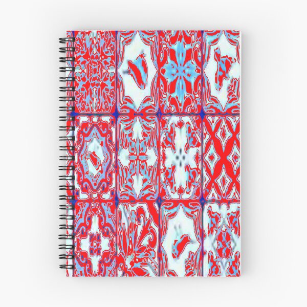 Item preview, RED BLUE VINTAGE PATTERN ABSTRACT ART designed and sold by sharlesart.