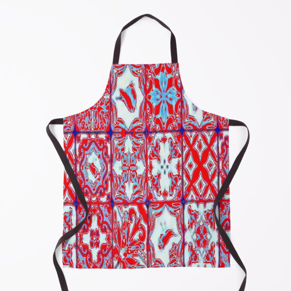 Item preview, RED BLUE VINTAGE PATTERN ABSTRACT ART designed and sold by sharlesart.