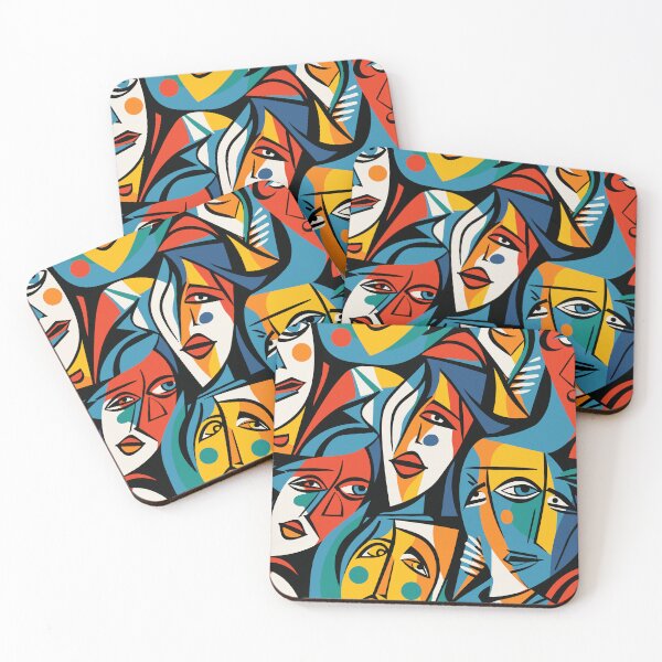 Item preview, Cubist Abstract Portraits Pattern designed and sold by ShantyShawn.