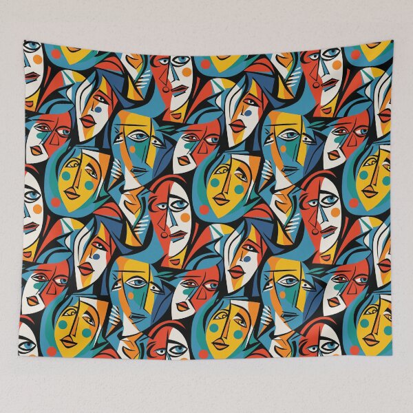 Item preview, Cubist Abstract Portraits Pattern designed and sold by ShantyShawn.
