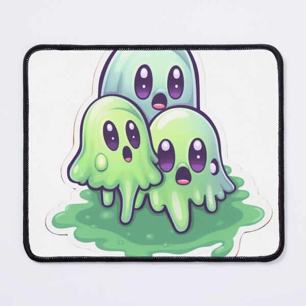 Aperçu de l'œuvre Slimes mignons Autocollant créée et vendue par NebNightsDesign.