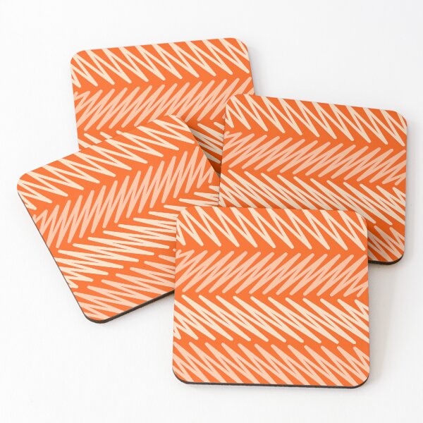 Item preview, Deep Orange Zig Zag Stripes Minimal Design  designed and sold by patternsoup.